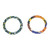 Cotton bangle bracelets, 'Beautiful Today' (pair) - Hand Crafted Fabric and Wood Bangle Bracelets (Pair) (image 2c) thumbail