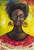 'Kente Princess' - Acrylic Portrait Painting on Canvas thumbail