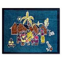 Batik wall hanging,