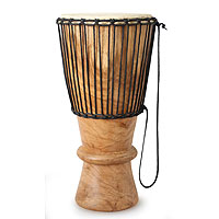 Wood bougarabou drum Collar Ghana