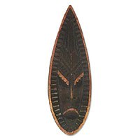 Congolese wood African mask,