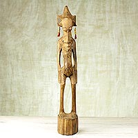 Wood sculpture Sanufo Woman Ghana