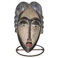 Benin Africa wood mask,