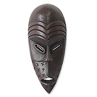 Congolese wood African mask,