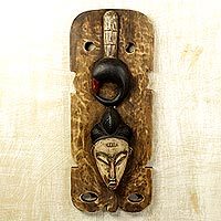 Ivoirian wood mask,