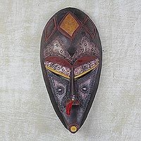 Hausa wood African mask,