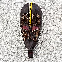 Akan wood mask, 'Love and Generosity' - Akan Tribal Wood Mask