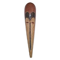 African Gabonese wood mask,
