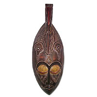 Wood mask Akan Bird Man Ghana