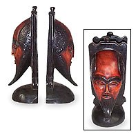 Wood bookends,