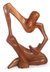 Wood sculpture, 'Resting' - Handmade African Thought and Meditation Sculpture (image 2a) thumbail