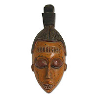 Gabonese Africa wood mask Ancestral Beauty Ghana