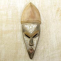 Akan wood mask, 'Always Lead a Good Life' - Akan wood mask