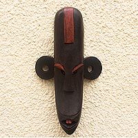 Congolese wood African mask,