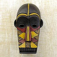 Gabonese African wood mask,