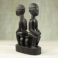 Wood sculpture The King s Children Ghana