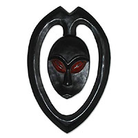 Ghanaian wood mask Spirit of Love Ghana