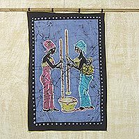 Batik wall hanging,