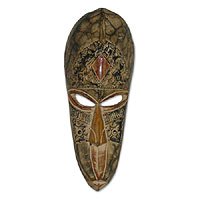 Congolese wood Africa mask,