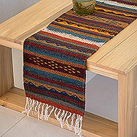 Wool table runner Zapotec Lands Mexico