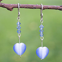 Sterling silver heart earrings Heavenly Hearts Mexico