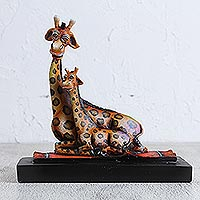 Sculpture Giraffe Maternal Love Mexico