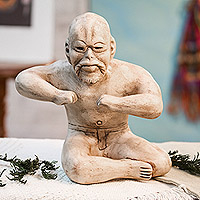 Ceramic figurine Olmec Wrestler Mexico