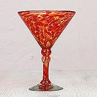 Martini glasses Crimson Swirl Memoirs set of 6 Mexico