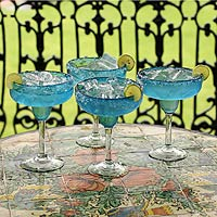 Margarita glasses Aqua Freeze set of 4 Mexico