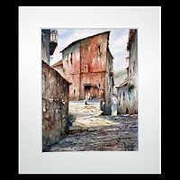 'Albarracin Teruel' (2005) - Mexican Village Realist Painting (2005)
