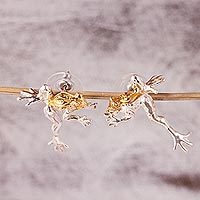 Gold plated drop earrings,