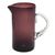 Pitcher, 'Amethyst' - Glass Pitcher Purple Hand Blown Tall 66 Ounce Mexico (image 2a) thumbail