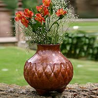 Copper vase Prism Mexico