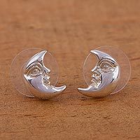 Sterling silver stud earrings,