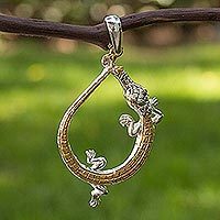 Gold plated pendant,