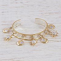Gold plated cuff bracelet,