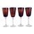 Etched wine glasses, 'Grape Blossoms' (set of 4) - Collectible Handblown Glass Recycled Purple Wine Goblets (image 2a) thumbail