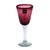 Etched wine glasses, 'Grape Blossoms' (set of 4) - Collectible Handblown Glass Recycled Purple Wine Goblets (image 2b) thumbail