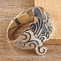 Sterling silver cuff bracelet,