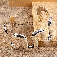 Sterling silver cuff bracelet,