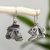 Sterling silver dangle earrings, 'Skull and Fish' - Unique Women's Sterling Silver Dangle Sea Life Earrings (image 2) thumbail
