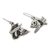 Sterling silver dangle earrings, 'Skull and Fish' - Unique Women's Sterling Silver Dangle Sea Life Earrings (image 2c) thumbail