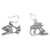 Sterling silver dangle earrings, 'Shiny Fish and Skull' - Day of the Dead Sterling Silver Dangle Earrings thumbail