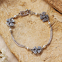 Pearl charm bracelet Floral Night Mexico