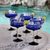 Margarita glasses, 'Acapulco' (set of 6) - Hand Blown Margarita Glasses Set of 6 Cobalt Blue Mexico thumbail