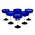 Margarita glasses, 'Acapulco' (set of 6) - Hand Blown Margarita Glasses Set of 6 Cobalt Blue Mexico (image 2a) thumbail