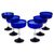 Margarita glasses, 'Acapulco' (set of 6) - Hand Blown Margarita Glasses Set of 6 Cobalt Blue Mexico (image 2b) thumbail