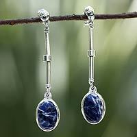 Sodalite dangle earrings,
