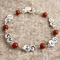 Carnelian charm bracelet,