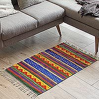 Zapotec wool rug,